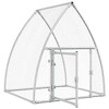 vidaXL Chicken Cage Walk-in Hen Coop - Galvanized Steel Enclosure for Poultry, Ducks, Rabbits - 4 of 4