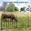 TROPOW 10 Packs Fence Post, Feet Garden Fence Stakes with U-Channel, Metal Corner Posts for Holding Garden Wire Fence - 2 of 4