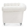 39" Teddy Velvet 1-Seater Sofa Chair with Acrylic Legs and Soft Cushion - 4 of 4