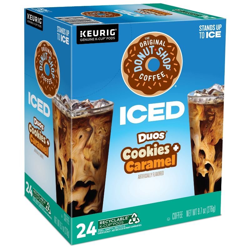 Keurig The Original Donut Shop ICED Cookies + Caramel Medium Roast K-Cup Pods - 24ct, 5 of 12