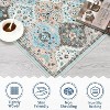 Washable Vintage Floral Rug Non Slip Low Pile Rug Soft Distressed Throw Floor Cover Foldable Indoor Carpet for Living Room Bedroom Playroom Nursery - 4 of 4