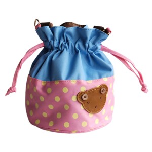 Slickblue Bear Pattern Kids Bag, Embroidered Applique, Bento Lunch Bag, Colorful Style, 7.8"x5.7"x6.3" - 1 of 3