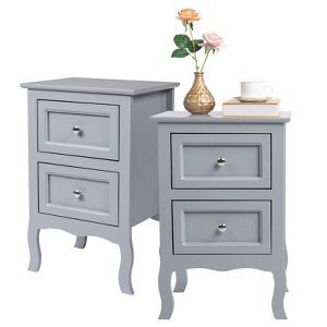 Karl Home 15.75in. W Country Style Two-Drawer Nightstand- Set of 2 - 1 of 2