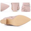 BLISSFUL STEP Butterfly Rhinestone Strap Chunky Heels Ankle Boots for Women - 3 of 4