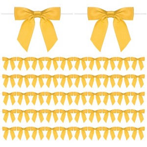 Unique Bargains Polyester Multipurpose Use Durable Flexible Gift Wrap Bows 50 Pcs - 1 of 4