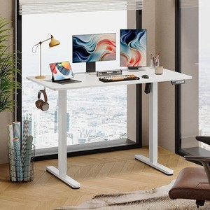 GALAXHERO 48 x 24 Inches Height Adjustable Electric Standing Desk for Home Office, Ergonomic Sit to Stand Desk with Phone Holder - 1 of 1