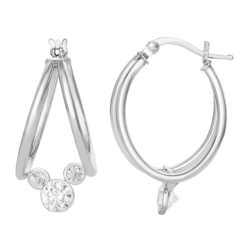 Sterling Silver Hoop Earring - Silver : Target