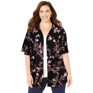 Catherines Women's Plus Size Timeless Short Sleeve Blouse - 1 of 4