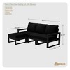 WestinTrends Montara 4-Piece Outdoor HDPE All-Weather Modern Deep Seating Patio Sofa Sectional Set with Waterproof Cushions - 3 of 4