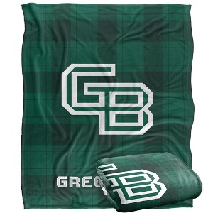 University Of Wisconsingreen Bay Campus Plaid Spirit Silky Touch Super Soft Throw Blanket 50x60 - 1 of 4