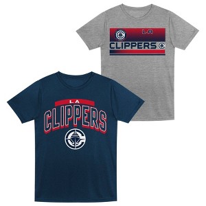 NBA Los Angeles Clippers Toddler 2pk Gray T-Shirt Set - 1 of 3