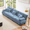TiramisuBest 3-Seater Modular Sectional Sofa, Deep Seat Chenille Couch, Soft Upholstered Sofa for Living Room, Apartment, Studio, White - 3 of 4