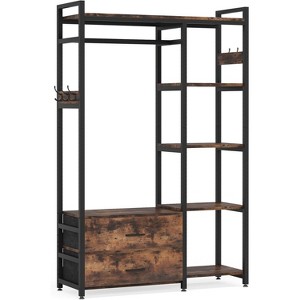 Tribesigns Freestanding Garment Racks, 5-Tier Clothes Organizer Wardrobe Storage Closet - 1 of 4