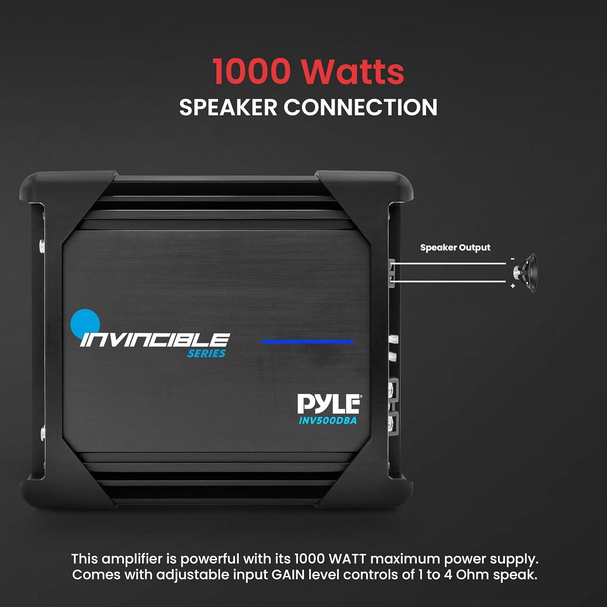 Pyle Invincible Series Mono-Block Mosfet Amplifier - INV500DBA.5 - thumbnail 4
