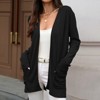 Women's Long Sleeve Cardigan Casual Loose Fit Open Front Knit Sweater with Pockets - 3 of 4