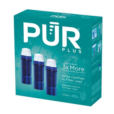 PUR PLUS Water Pitcher Replacement Filter with Lead Reduction - 3 pack