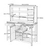 Coolbibila-66"Large Outdoor Farmhouse Potting Bench Table, Garden Workstation With 2 Drawers, Storage Sheds For Outside With Cabinet And Shelves - 4 of 4
