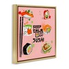 Stupell Industries Keep Calm & Eat Sushi Black Framed Floater Canvas Wall Art - 3 of 4