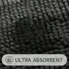 Black Bathroom Rug Set, 2 Piece Chenille Non - Slip Mats, Absorbent Shower Rug, 16x24, 20x32 - 4 of 4