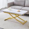 KTMBDW Multifunctional Folding Table, Lift Top Coffee Table Convertible to Dining Table, Height Adjustable Wooden Dinner Table for Living Room,Kitchen - 2 of 4
