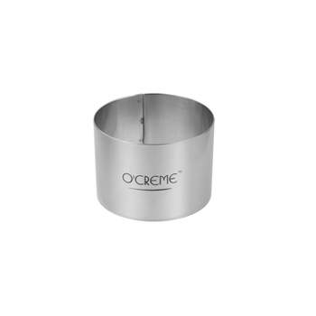 O'Creme Cake Ring, Stainless Steel, Round, 4" Dia x 2-1/2" High