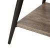 PAGED 30 Inch Barrel Shape Coffee Table Simple Modern Side Table for Indoor and Outdoor, Magnesium Oxide Material - 3 of 4