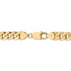 Black Bow Jewelry Men's 8mm 14k Yellow Gold Solid Beveled Curb Chain Necklace - 4 of 4