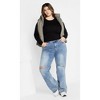 Women's Plus Size Ava Puffer Vest - sage grey | CITY CHIC - 3 of 4