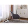 Velvet Modern Mid-Century Armchair with Golden Legs and Easy Assembly for Living Room - 3 of 4