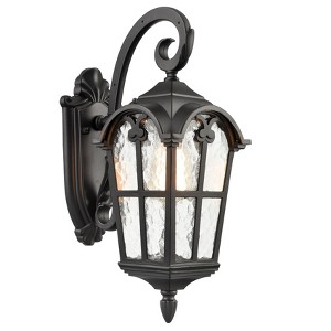 CLAXY Outdoor Wall Light Fixture Black Waterproof Exterior Wall Lantern - 1 of 4