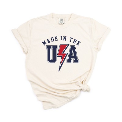 Simply Sage Market Women's USA Lightning Bolt Short Sleeve Garment Dyed Tee