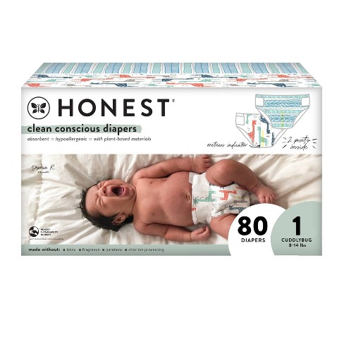 The Honest Company Disposable Baby Diapers Giraffes Size 3 34 ct 
