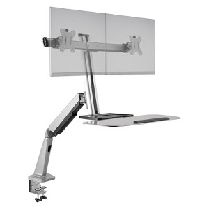 Ergotech FDM-LIFT-2 Freedom Lift Dual Monitor 26.2" Keyboard Tray Desk Clamp - 1 of 2