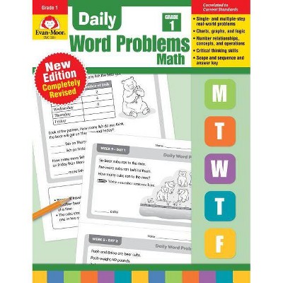 Daily Word Problems, Grade 1 - by  Evan-Moor (Paperback)