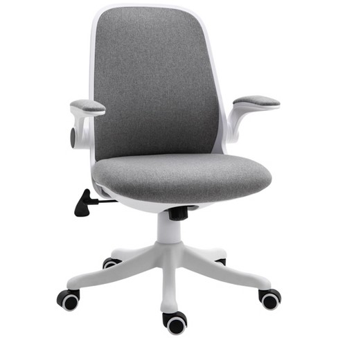 Ergonomic Office Chair, Comfort Home Office Task Chair, Lumbar Support Computer  Chair with Flip-up Arms and Adjustable Height(Light Blue) 