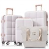 BEAFUP 4-Piece Hard Shell Luggage Set with Spinner Wheels and USB Port - 20",Expandable ABS Durable with Travel Bag,Cup Holder - 2 of 4