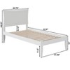 AFI Furnishings Metro Twin Extra Long Platform Bed with Open Footboard and Turbo Charger in White - 2 of 4