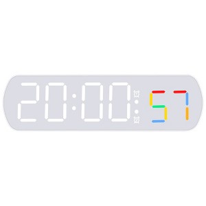 REGALWOVEN Dimmable LED Alarm Clock, 3-Level Brightness 6.5"L x 1.0"W x 1.8"H 1 Pc - 1 of 4