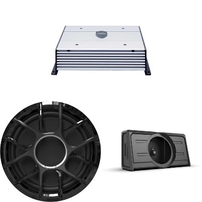 PKG-ZERO 12-S4 ENC-HTX2 | Wet Sounds ZERO 12 Sub/Enclosure/Amp Kit - 4Ω