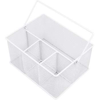 Sorbus Mesh Utensil Caddy - Organize & Serve in Style! Perfect for Kitchen, Parties, and More. Multi-purpose with Compartments & Sturdy Handle
