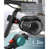 Fosmon Bike Lock Cable 5 Digit Combination Code (6FT), Flexible Self Coiling Steel Bike Chain Lock, Bicycle Lock for Easy Storage - image 2 of 4