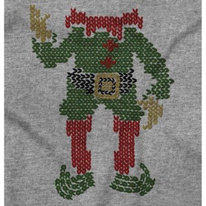 Ugly Christmas Stitch Pattern Elf Sweatshirt for Men or Women Brisco Brands - 1 of 4