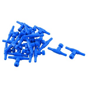 Unique Bargains Plastic Fish Tank Aquarium One Way Air Valve Connector Blue 20 Pcs - 1 of 3