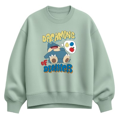 Women's - Pokémon - Munchlax Thanksgiving Oversized Fleece Crew