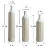 VisioGear Floor Vases, 3-Piece Decorative Vases with Glazed Metal for Living Room Foyer Corridor Entryway, Gold & White, 6.1"*6.1"*31.5" - 3 of 4