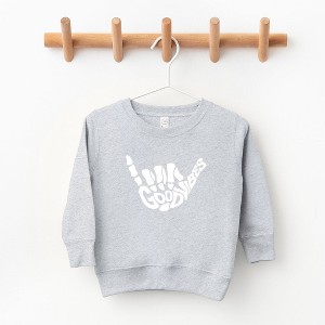 The Juniper Shop Good Vibes Skeleton Toddler Graphic Sweatshirt - 1 of 2