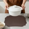 REGALWOVEN Solid Placemats Set of 6 Leather Placemats for Kitchen Dining Table Decor Heat Resistant Table Placemats Sturdy Table Mat - 4 of 4