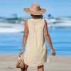 Women's Solid Sleeveless Crinkle Mini Dress - Cupshe - 4 of 4