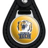 New York Institute of Technology Secondary Logo Black Leather Keychain - 3 of 4