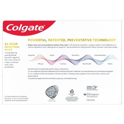 Colgate Total Whitening Fluoride Toothpaste - 5.1oz/3pk: Sugar-Free, Gluten-Free, Vegan, Mint Flavor